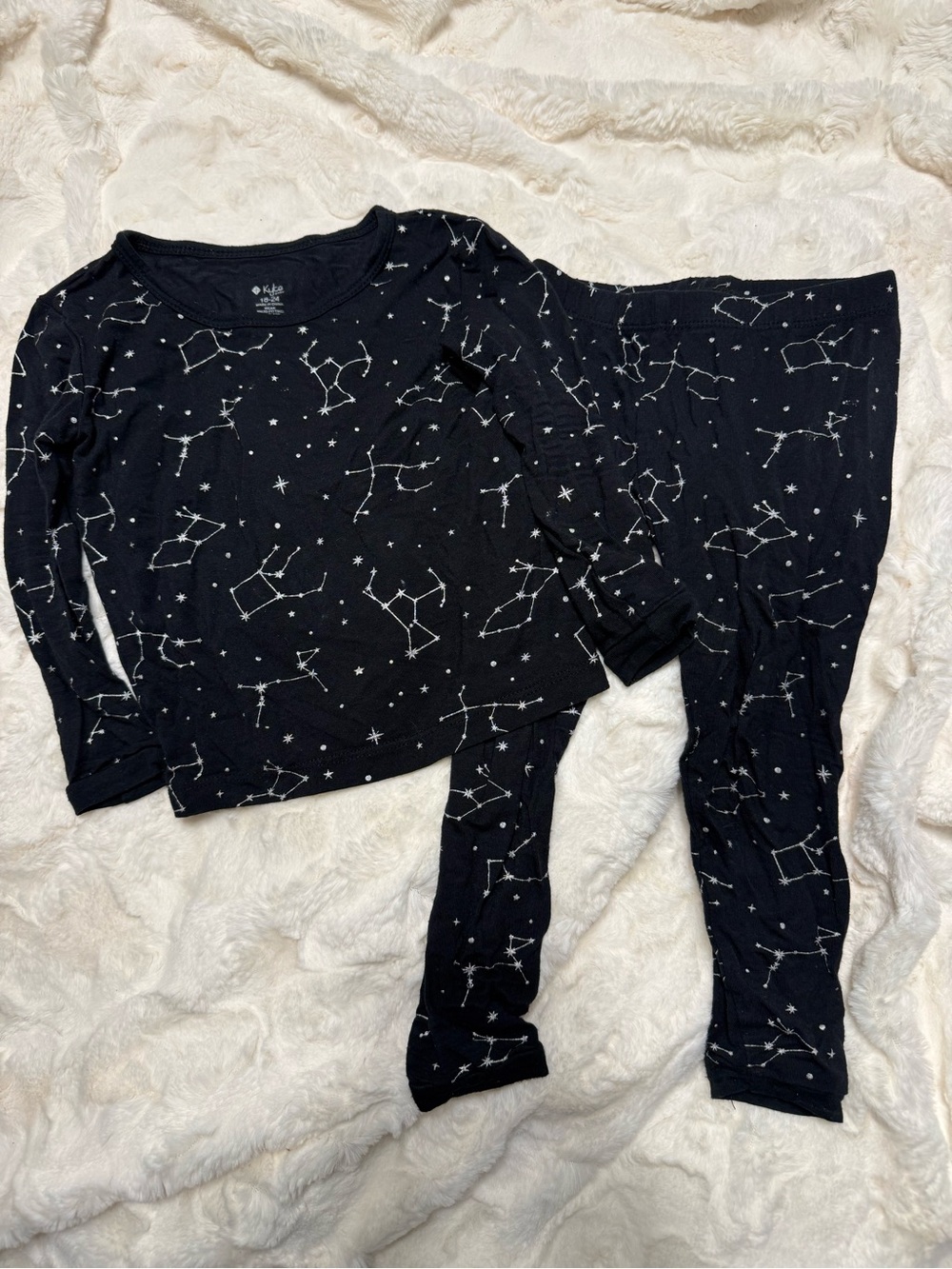 Kyte BABY Black Constellation Kids Pajama Set